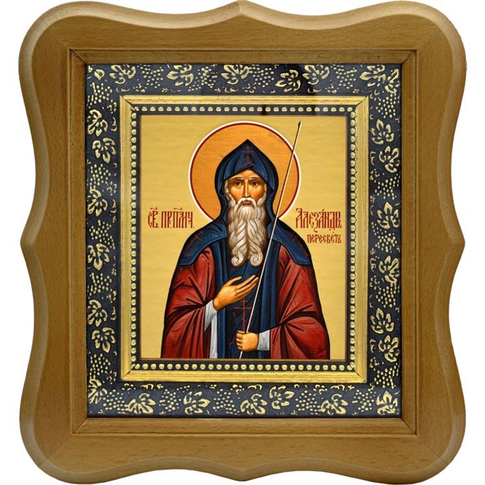 Александр Пересвет воин, схимонах. Икона на холсте