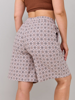 Шорты Н-147/бежевый-орнаментджинс