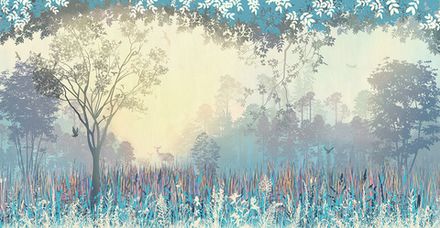 Фотообои Утренний лес (Ширина 5,2 м)