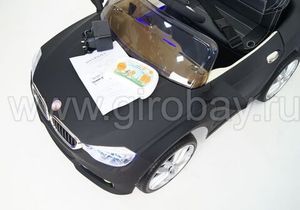 Детский электромобиль River Toys BMW P333BP черный