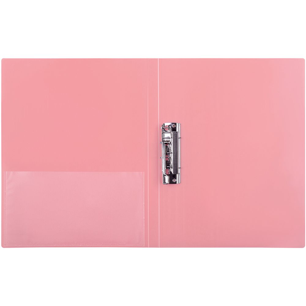 Папка с зажимом Berlingo Neon, 700мкм, корешок 17мм, неоновая оранжевая, внутрен.карман