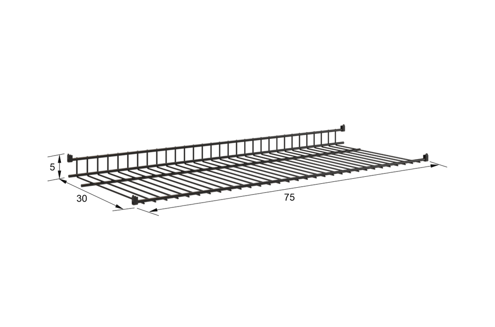 Полка сотовая L800 (Черный муар) "Баско" Мебельсон, г. Ижевск