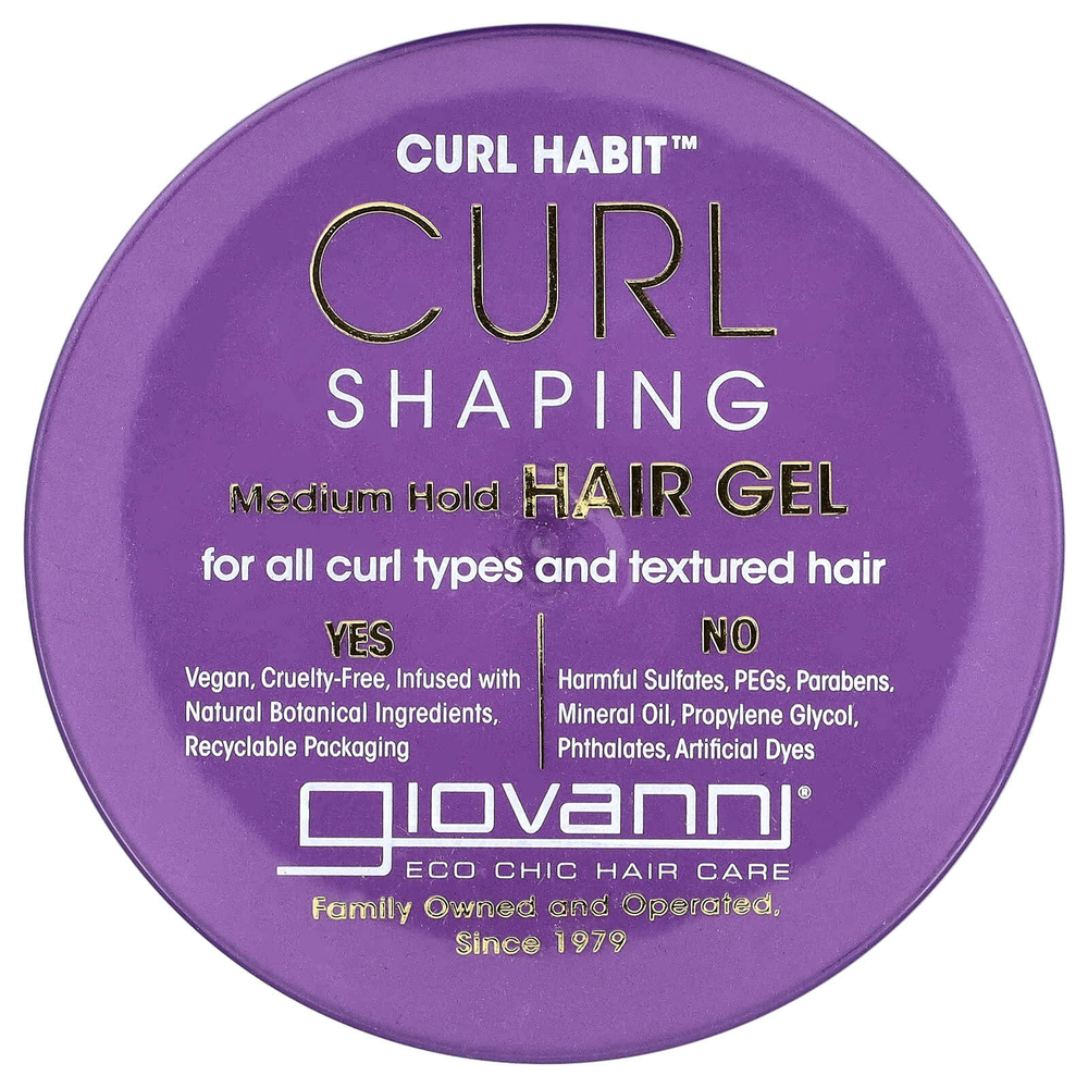 Giovanni, Curl Habit ™, гель для формирования локонов, средней фиксации, для всех типов локонов и текстурированных волос, 310 мл (10,5 жидк. Унции)