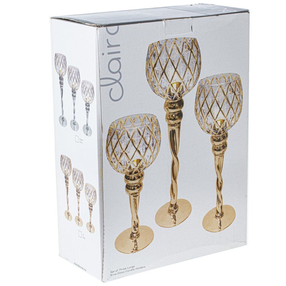 GAEM Набор из 3-х подсвечников, L36 W13 H40 см