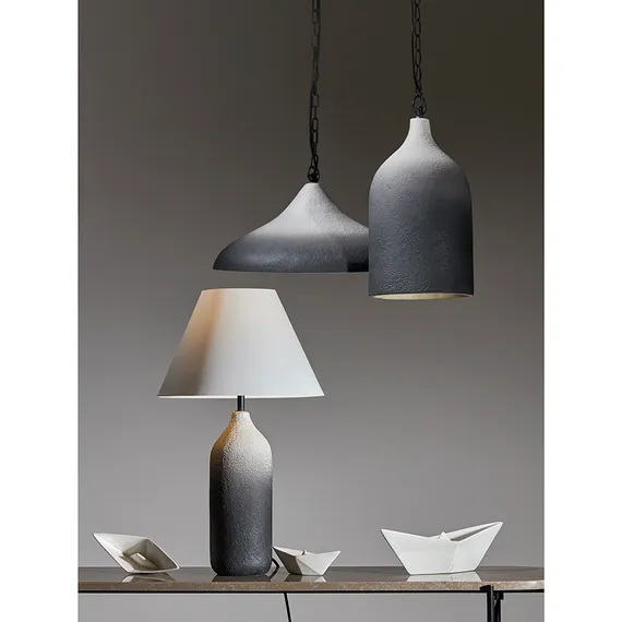 Светильник подвесной Sustainable, Ø22х39 см, черный/белый