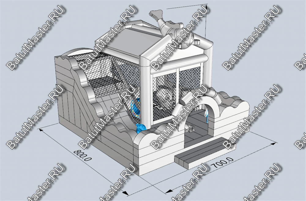 Коммерческий надувной батут "Немо" 8*7*6 м