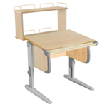 Растущая парта Дэми СУТ 24 с задней двухъярусной полкой СУТ.14.250 (750×880 мм)