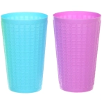 Стакан пластиковый 500мл «Плетение» в наборе 4шт, микс цветов