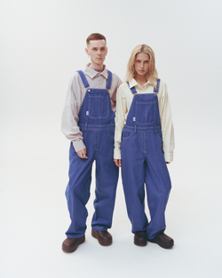 Denim Loose Fit Overall Blue