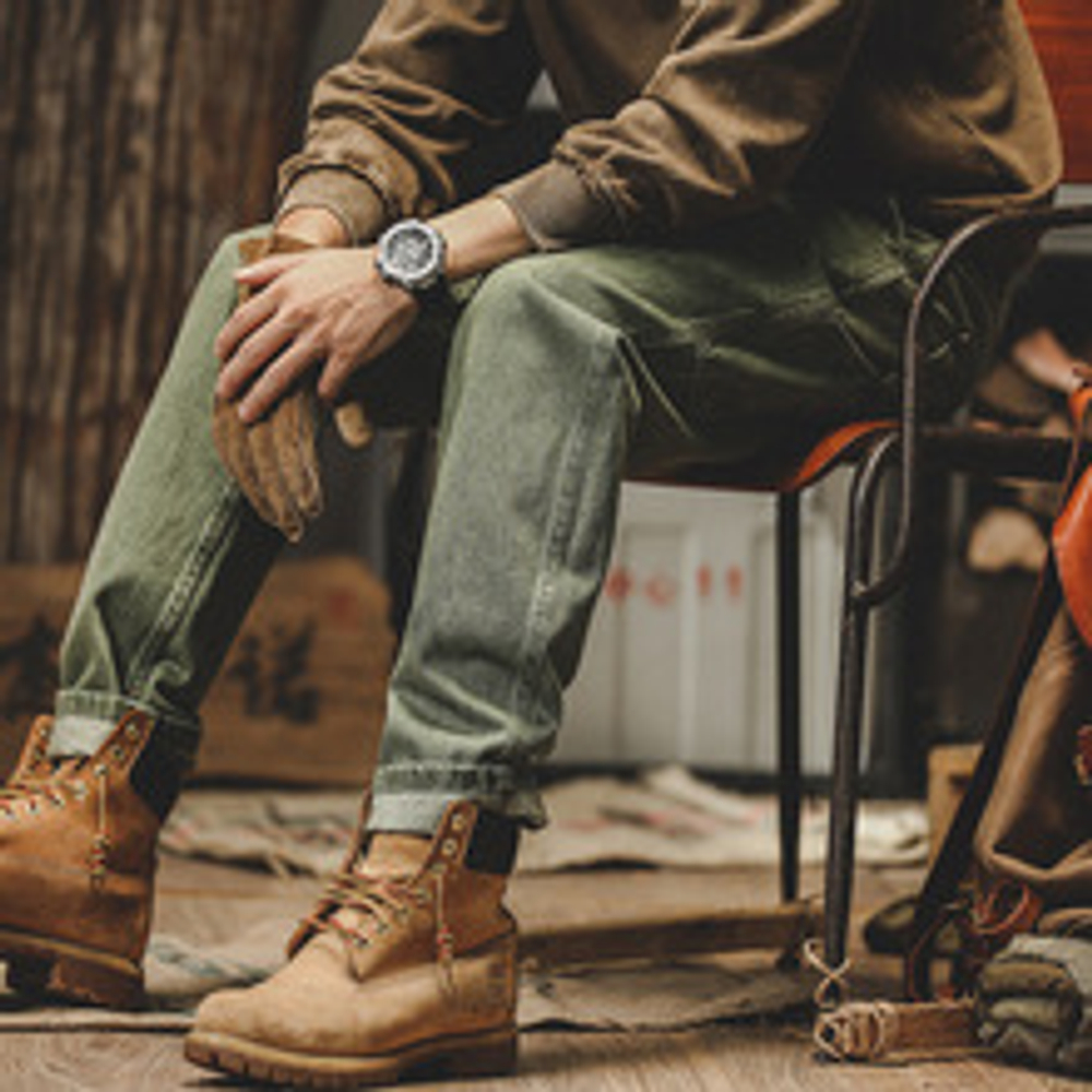 Мужские джинсы Jerryeno в американском ретро стиле, весна-осень,модная брендовая рабочая одежда, свободные повседневные брюки для мужчин