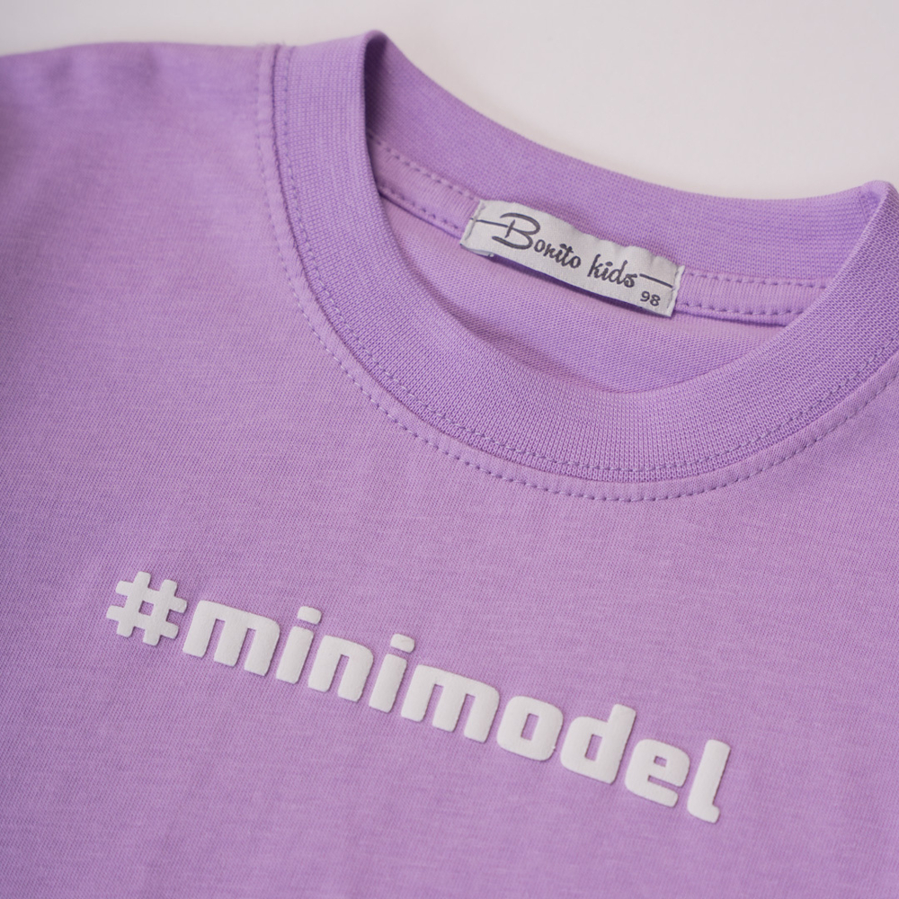 Футболка для девочки Mini Model сиреневый