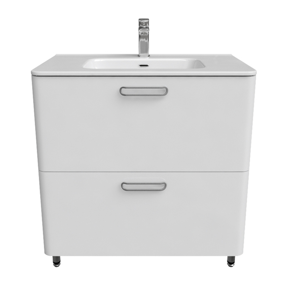 Тумба напольная с умывальником IDDIS Brick, белая, 80 см,  BRI80WFi95K