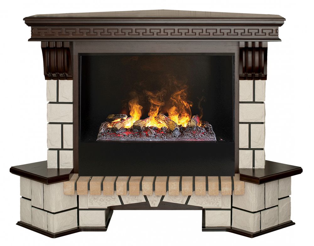 Электрокамин RealFlame Stone Coner AO античный дуб c Cassette 630