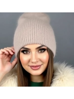 шапка ангора зимняя пушистая вязаная модная