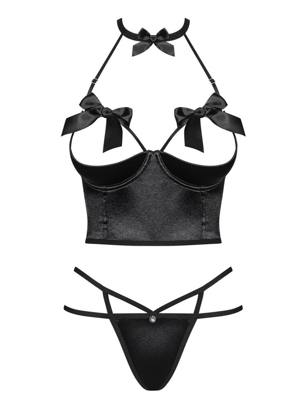 Пикантный комплект Delishya (Размер: S-M) (Цвет: черный)