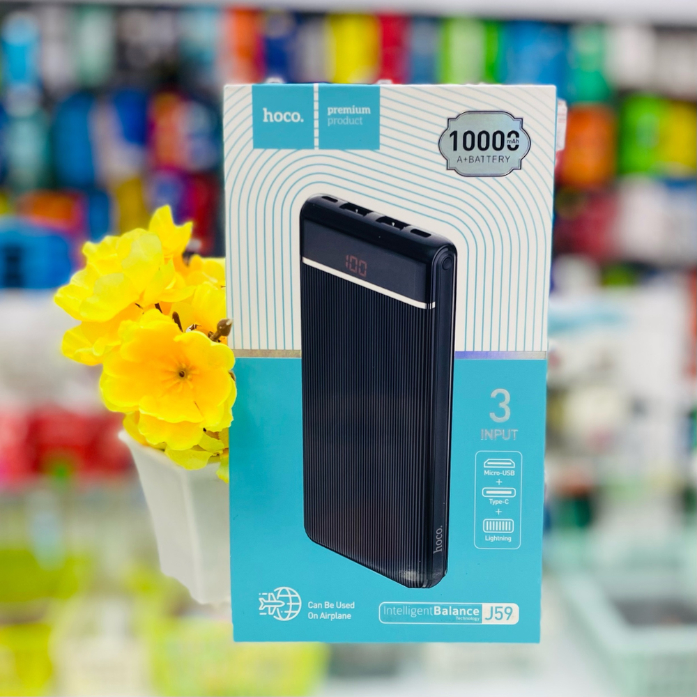 Power Bank 10000mAh, Hoco J59, черный