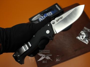 Складной нож Cold Steel 28DD AD-10 c клинком из стали CPM-S35VN, рукоять G10