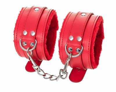 Красные оковы Anonymo из искусственной кожи (Цвет: красный)