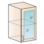 Прага Шкаф верхний 400мм (со стеклом)
