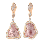 Серьги с Морганитом и Бриллиантами, E0030-60/1