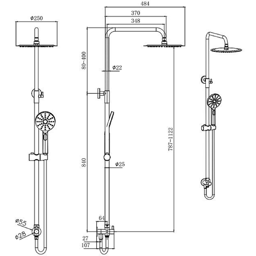 Душевая система Aquatek AQ2046CR Хром