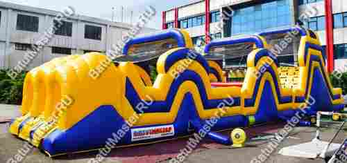 Коммерческая надувная полоса препятствий "Зона экстрима" 20*4*5,5 м