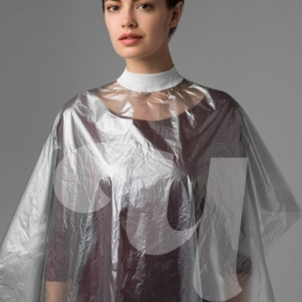 Пеньюар для парикмахерских работ Стандарт прозрачный "Чистовье" 140х100 см 50 шт, 01-882