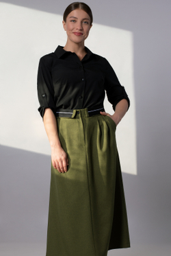 Юбка женская 4043ЛП, оливковый #259Ола014043ЛП