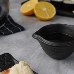 Соусник 50 мл d 10 см h4 см с ручкой Black Raw Wood P.L. Proff Cuisine [12]