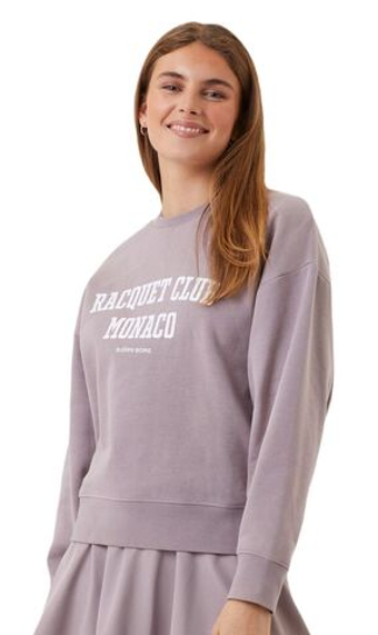 Женская Кофта теннисная Björn Borg Ace Boyfriend Crew - Фиолетовый