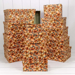 Коробка 42.5х33х17.6 см Набор 15 шт "Листья на песке" (Коричневый, Оранжевый)