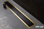 Душевой лоток Pestan Confluo Premium Line 300 Black Glass Gold