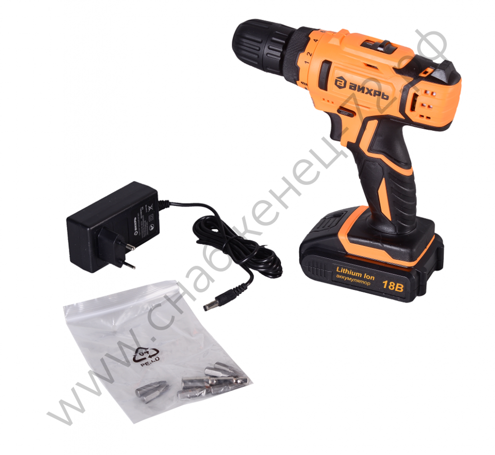 Дрель-шуруповерт ВИХРЬ ДА-18Л-2