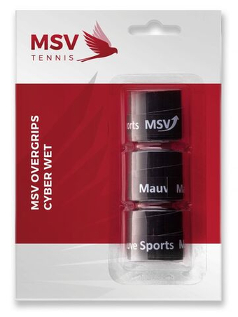 Теннисные намотки MSV Cyber Wet Overgrip черные 3P