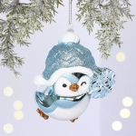 Ёлочная игрушка «Весёлый пингвинёнок» 8*6*9.5 см, Голубой