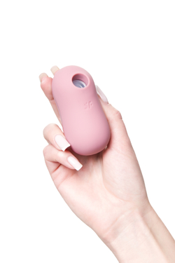 Вакуум-волновой бесконтактный стимулятор клитора Satisfyer Cotton Candy, силикон, розовый