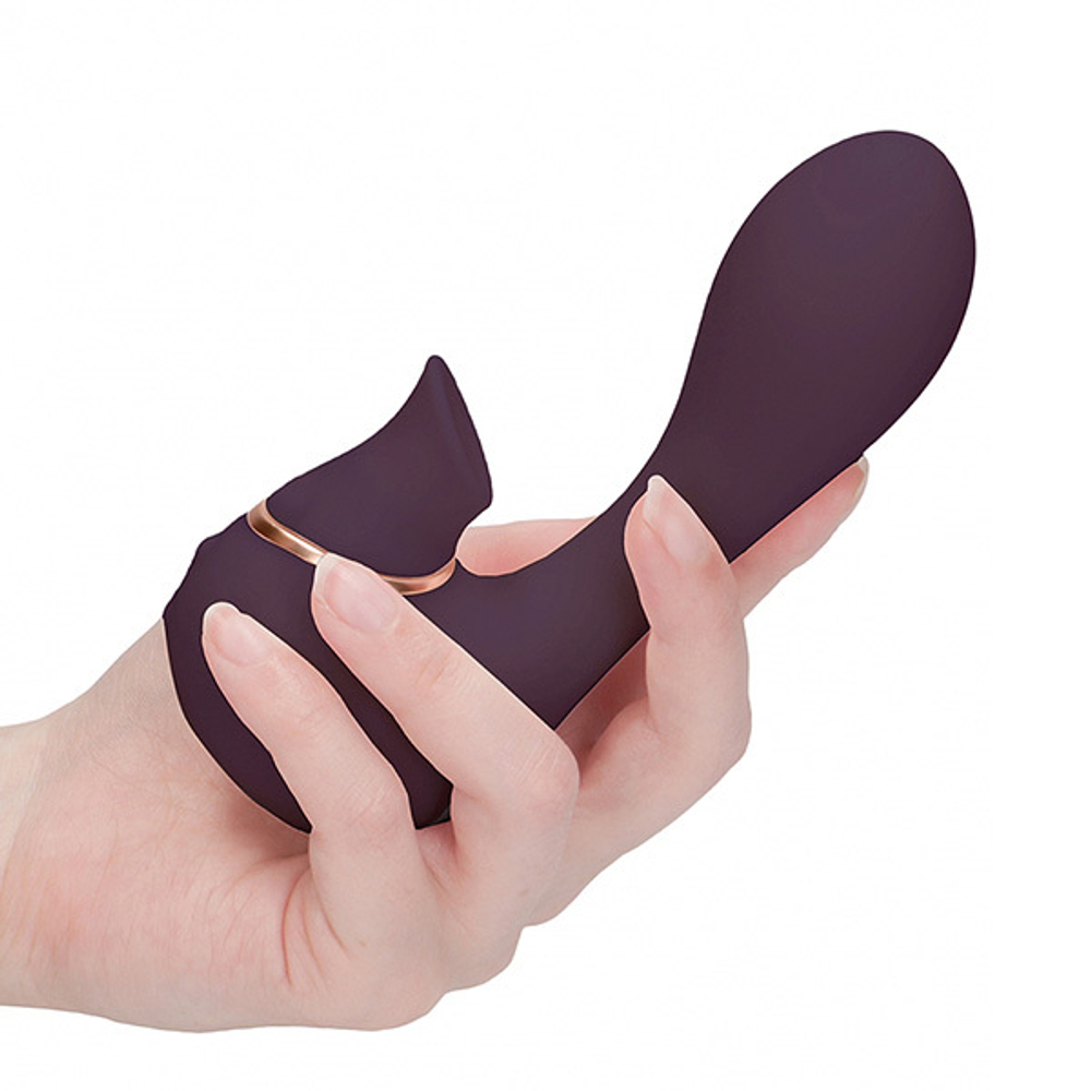 Фиолетовый вибратор с вакуумным стимулятором Irresistible Mythical Purple IRR004PUR