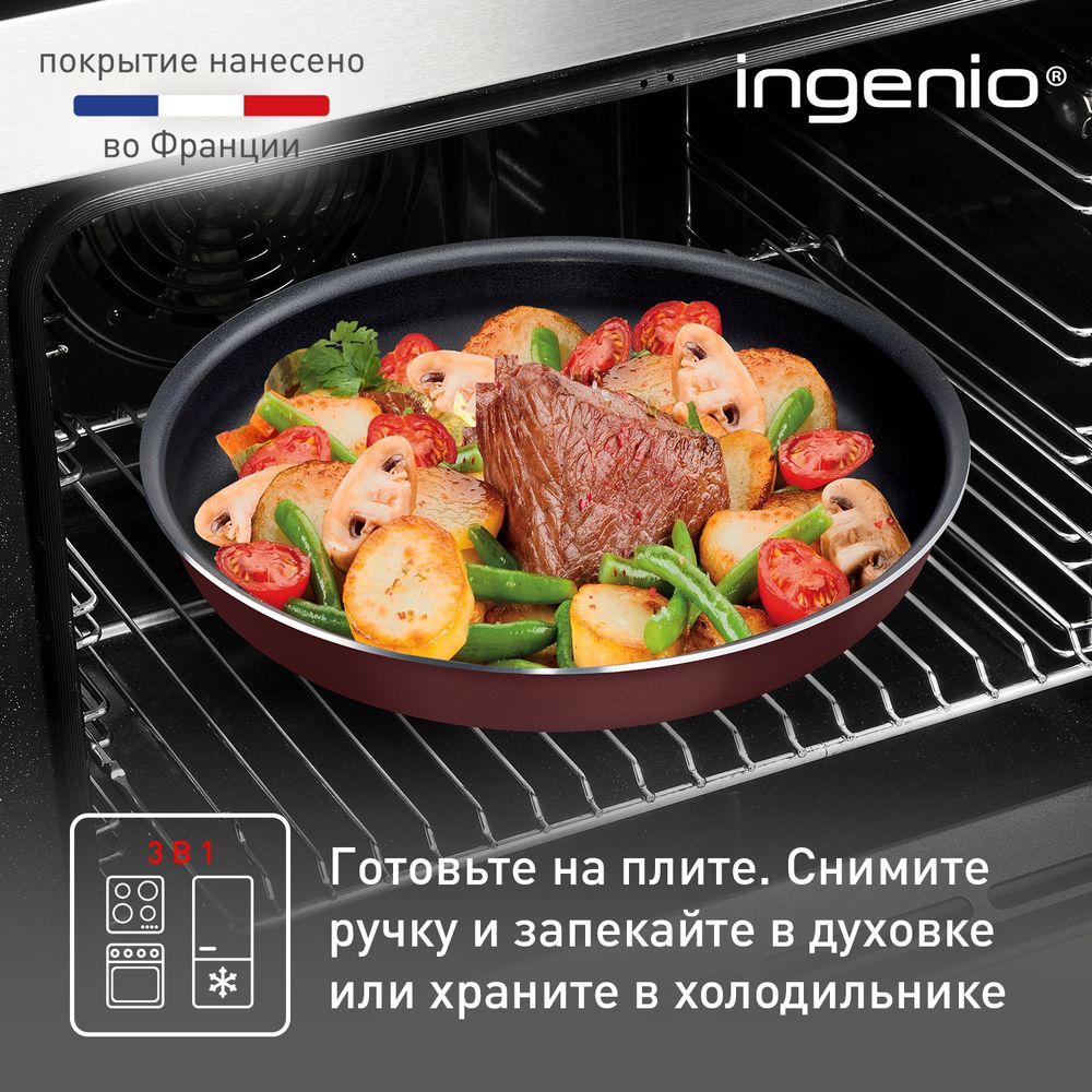 Набор сковород Tefal Ingenio RED 5 3 предмета 22/26 см 04175810