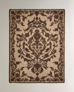 Zara Home плед из хлопка, светло-бежевый, 140x190 см
