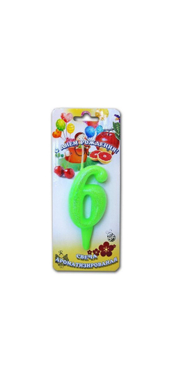 Свеча Мармеладки Цифра 6