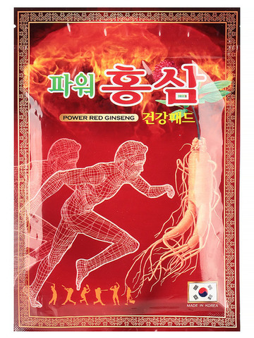 Daejeon Пластырь для тела с красным женьшенем, набор 94*132мм*20шт