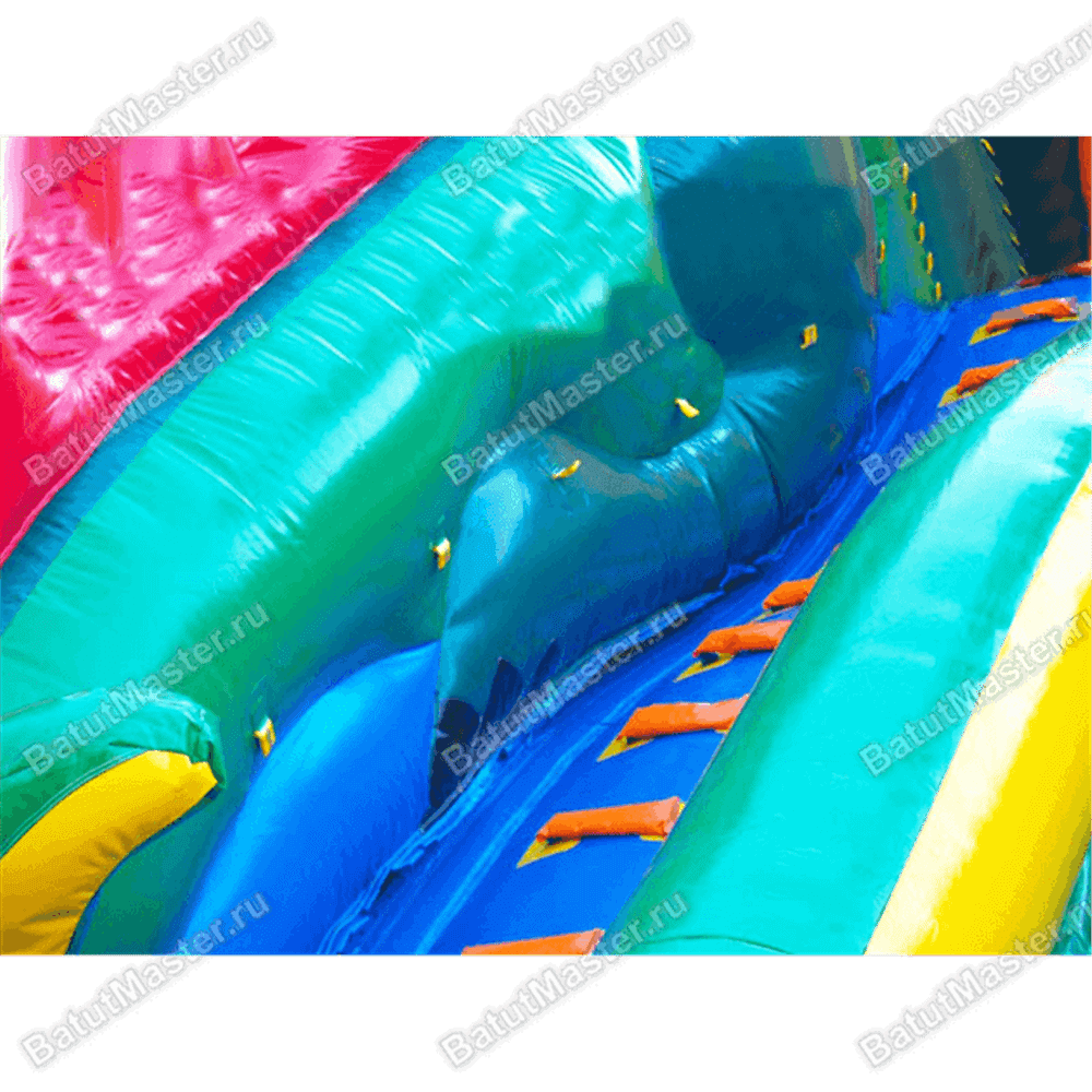 Коммерческий надувной батут-горка "Огненный дракон" 15*7*9 м