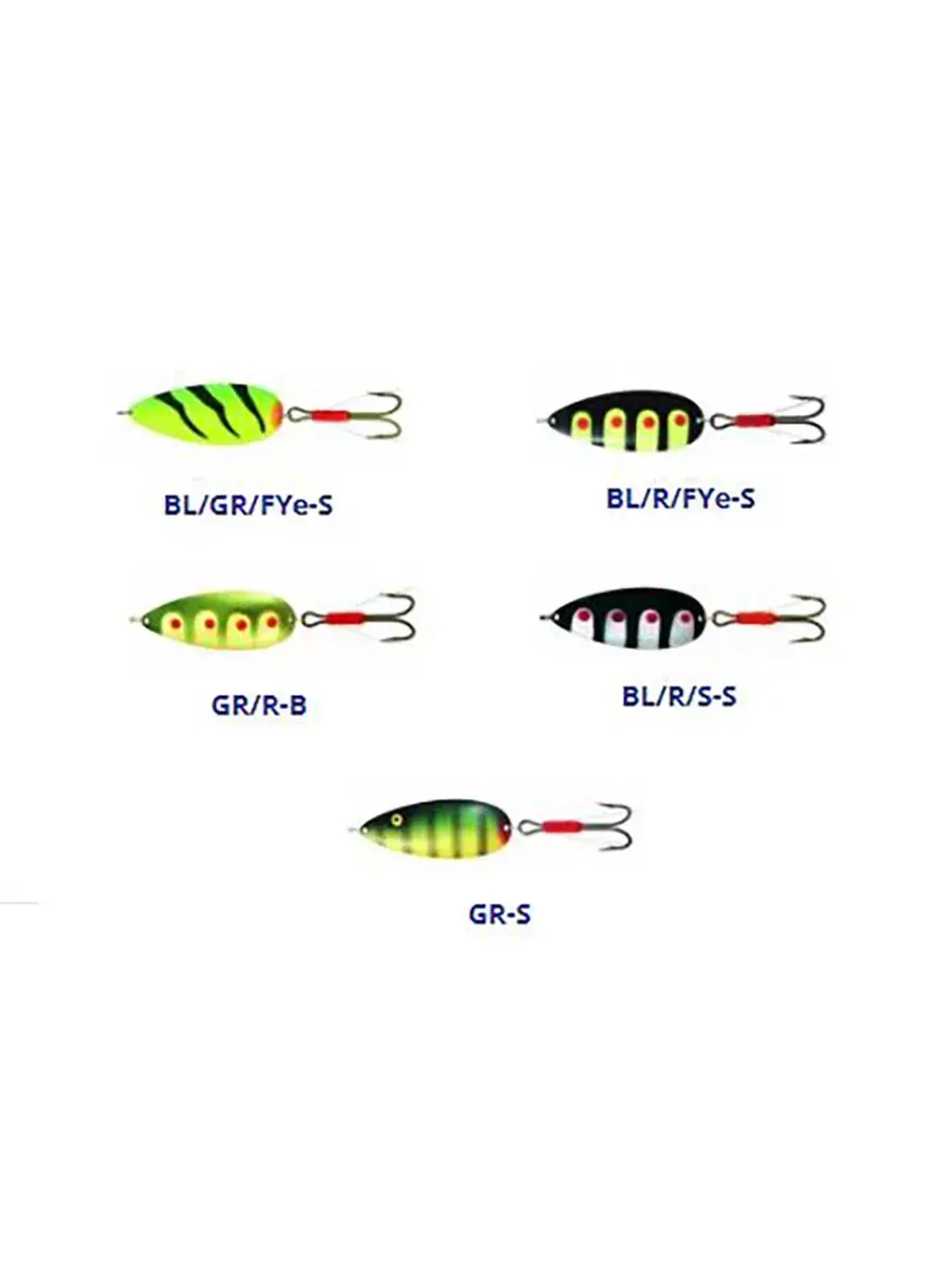 Блесна колебалка Kuusamo Hauki 80/22 незацепляйка BL/R/Fye-S
