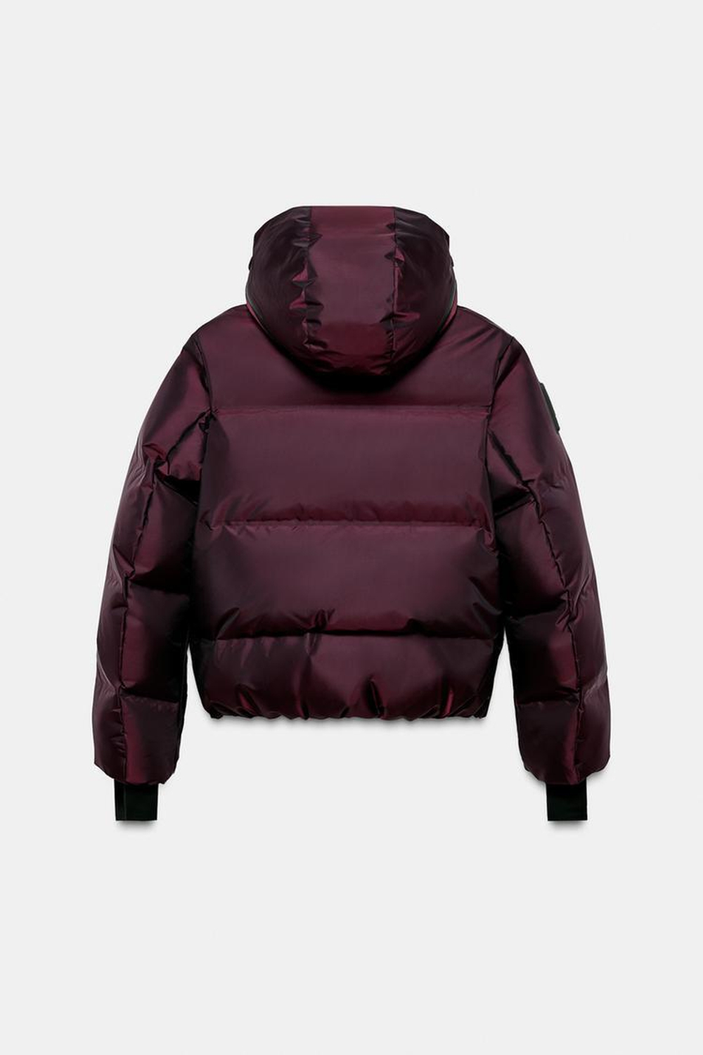 ZARA ВОДОНЕПРОНИЦАЕМАЯ КУРТКА С КАПЮШОНОМ, БОРДОВЫЙ