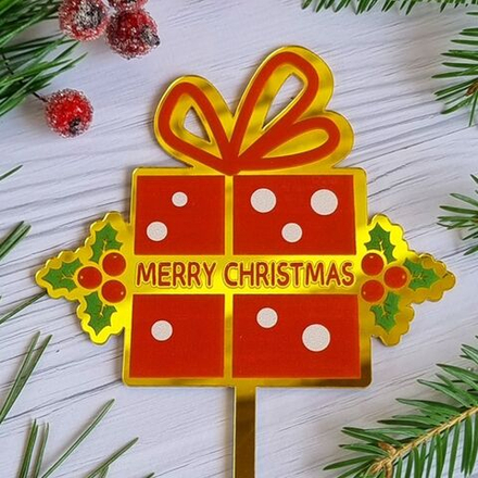 Топпер «Merry Christmas» подарок