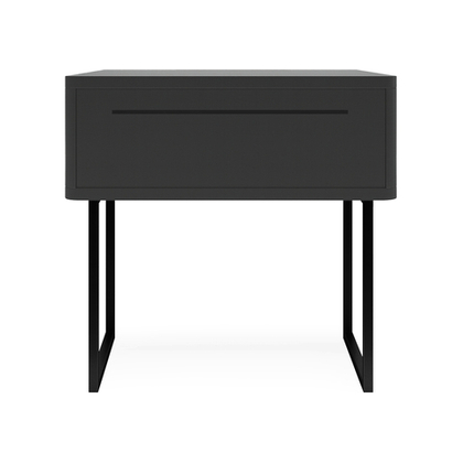 Тумба прикроватная на ножках ROYAL 5201 эко (Черный-Черный-р.черная)