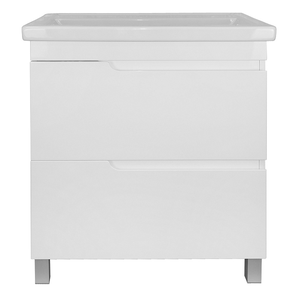 Комплект Тумба Azario KANTRI 70/2Н 700х455х865 напольная, с раковиной Фостер 70, белый глянцевый (CS00097252)