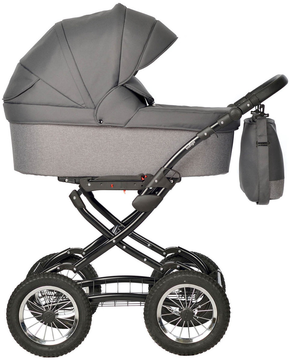 Детская коляска Indigo Barbara 21 Classic 3 в 1 с автокреслом Avionaut Cosmo Grey Ba05 т.серый