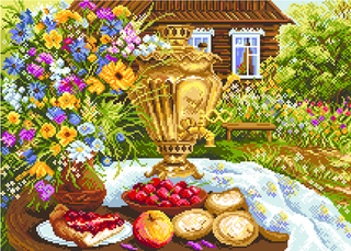 "Деревенский натюрморт"-1799 канва с рисунком