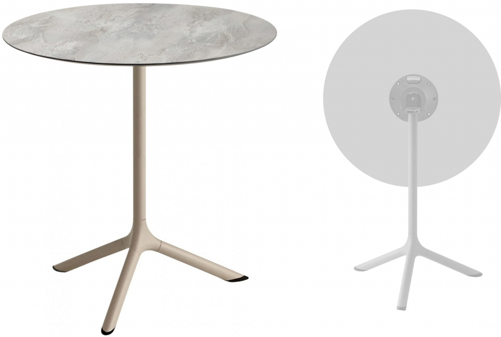 Стол ламинированный обеденный складной Scab Design Tripe Folding, тортора, каменный